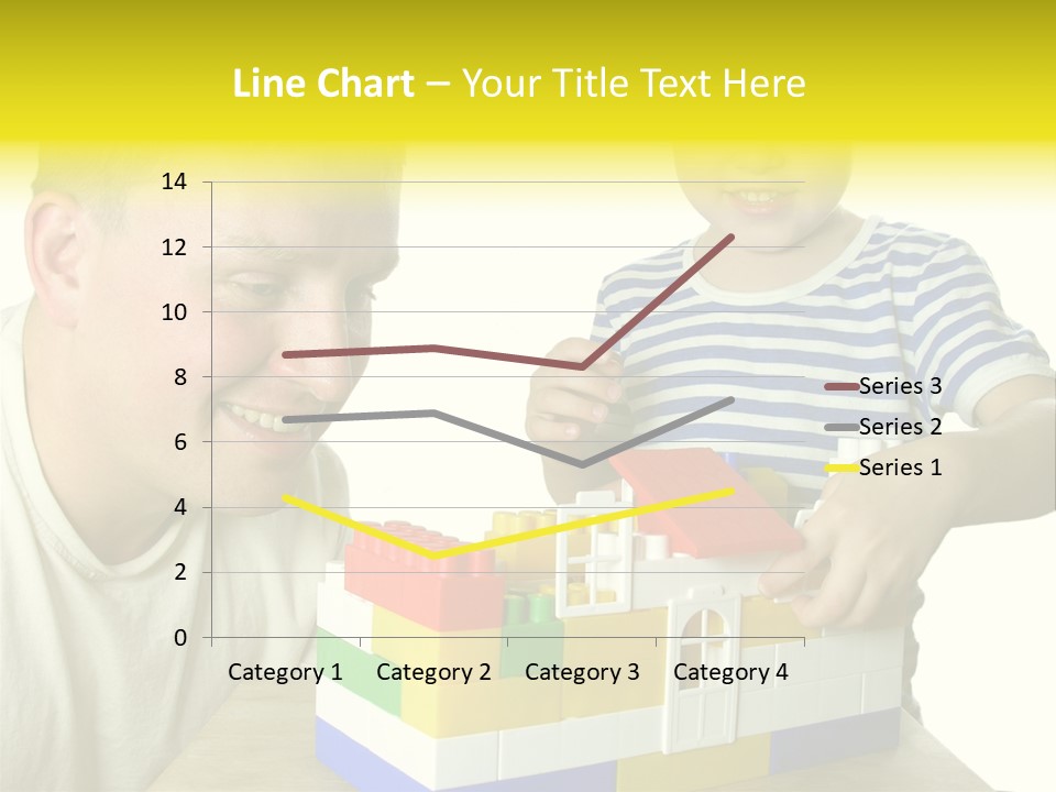 Father With Son Build House PowerPoint Template