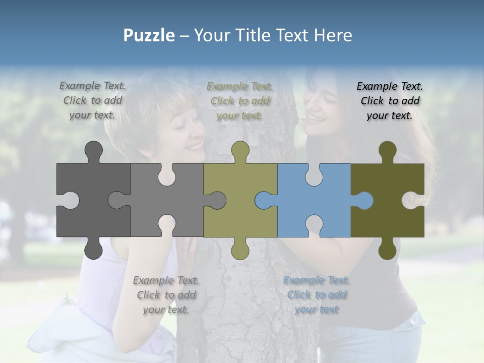 Friends In The Park PowerPoint Template