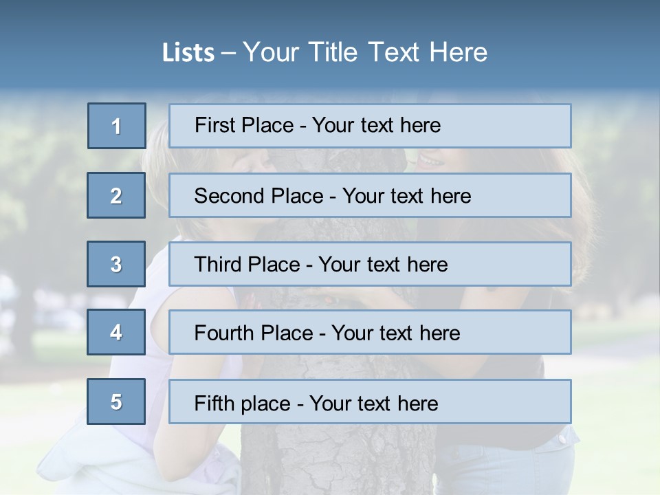 Friends In The Park PowerPoint Template