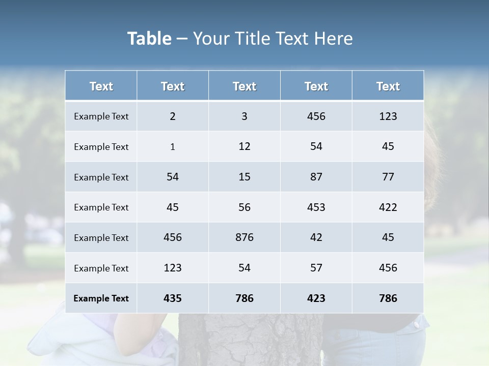 Friends In The Park PowerPoint Template