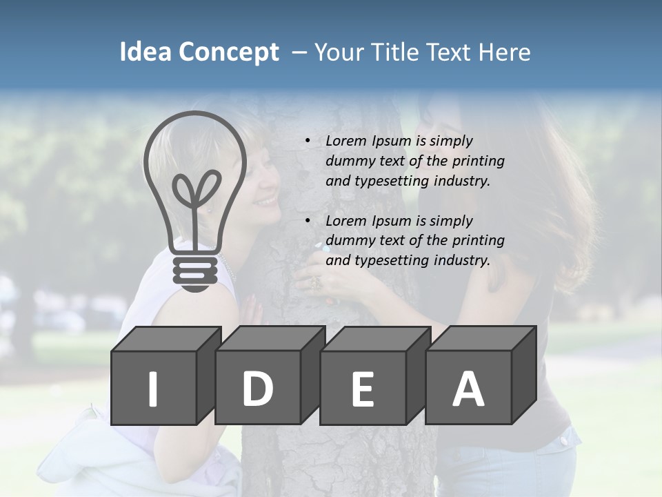 Friends In The Park PowerPoint Template