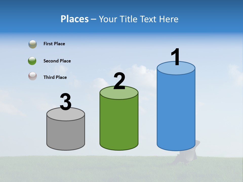 A Manager Sitting On A Chair In Nature PowerPoint Template