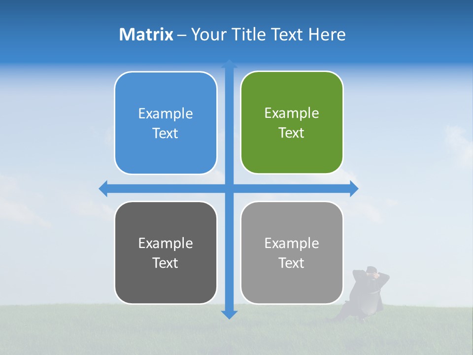 A Manager Sitting On A Chair In Nature PowerPoint Template