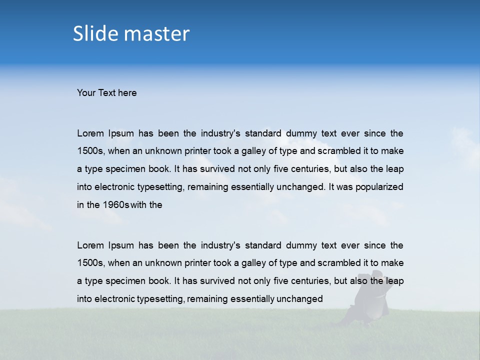 A Manager Sitting On A Chair In Nature PowerPoint Template