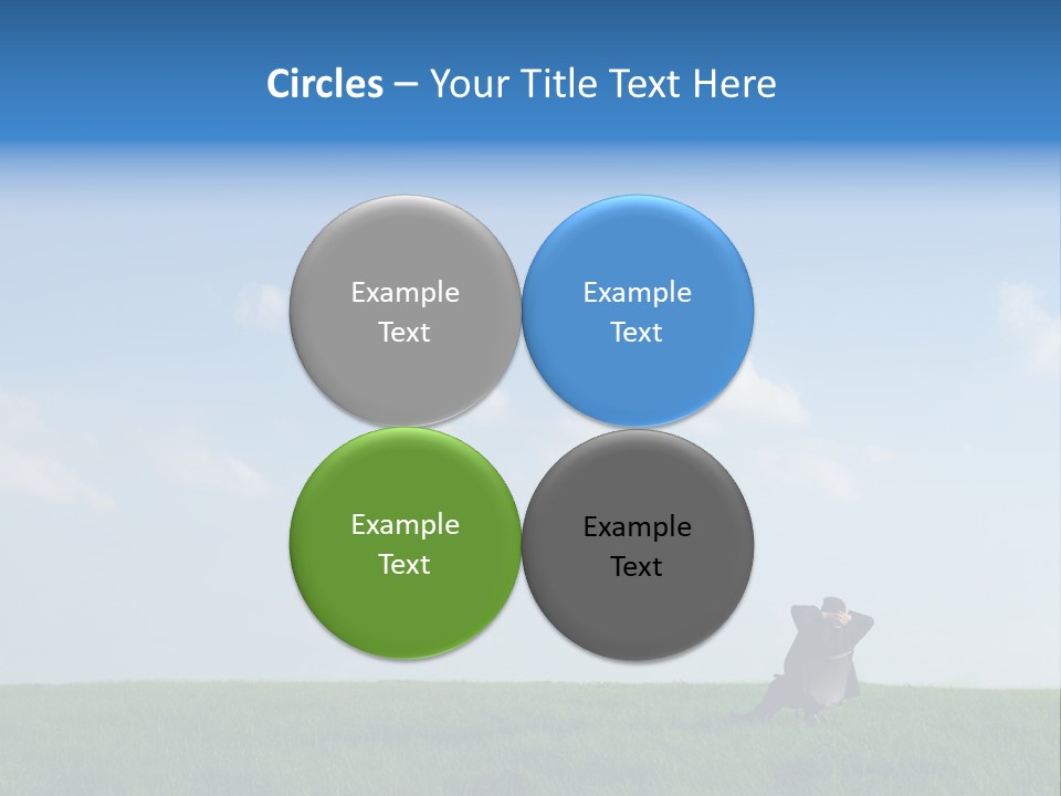 A Manager Sitting On A Chair In Nature PowerPoint Template