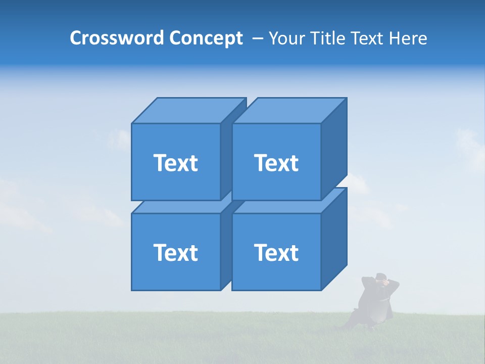 A Manager Sitting On A Chair In Nature PowerPoint Template