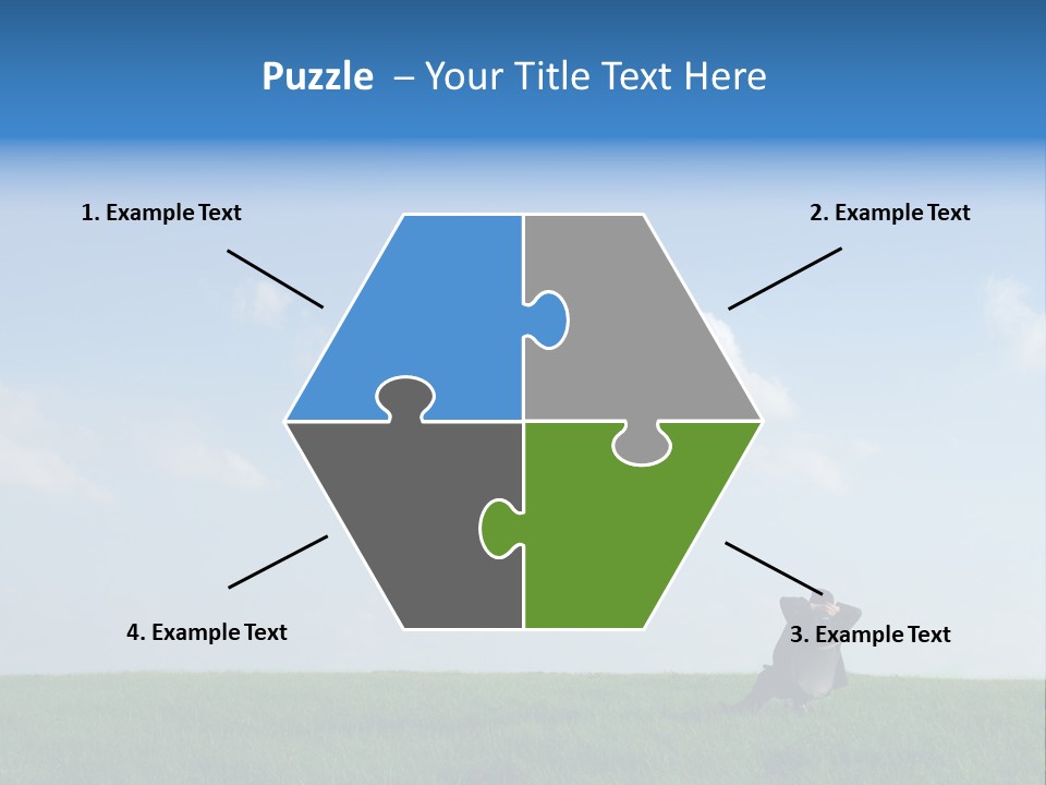 A Manager Sitting On A Chair In Nature PowerPoint Template