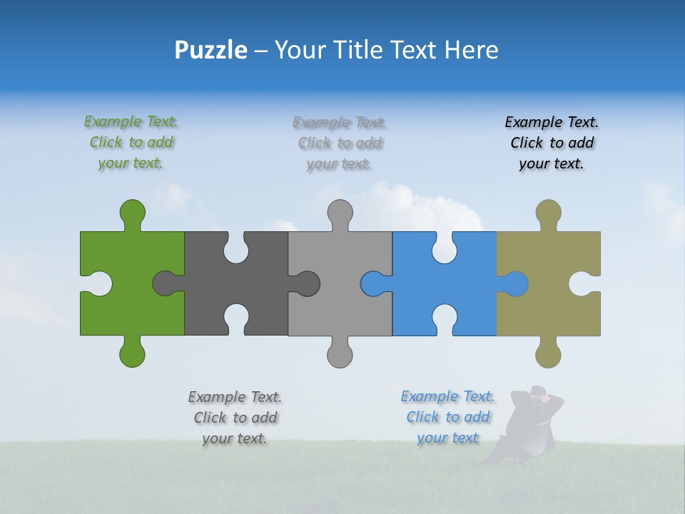 A Manager Sitting On A Chair In Nature PowerPoint Template