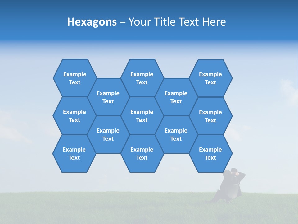 A Manager Sitting On A Chair In Nature PowerPoint Template