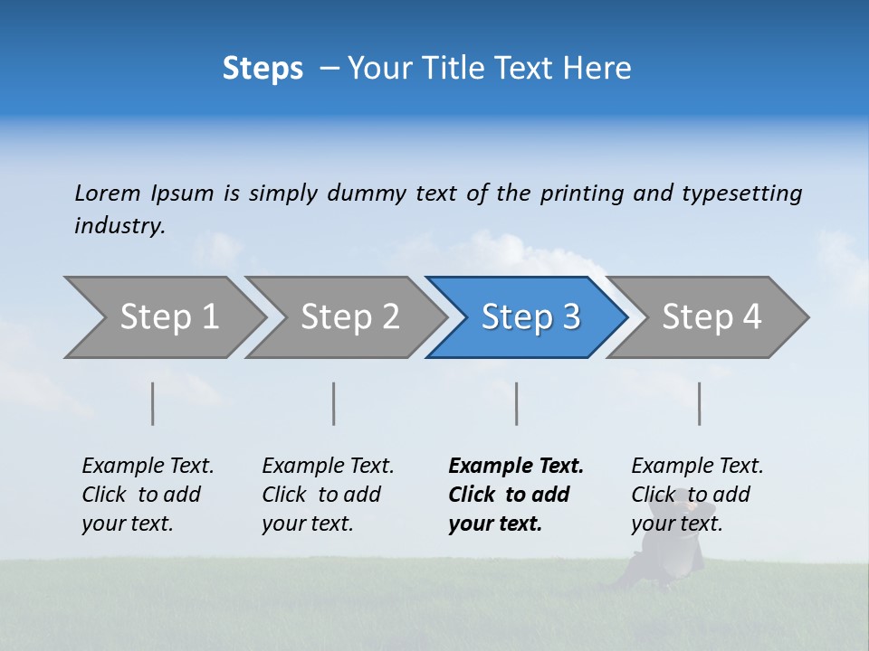 A Manager Sitting On A Chair In Nature PowerPoint Template