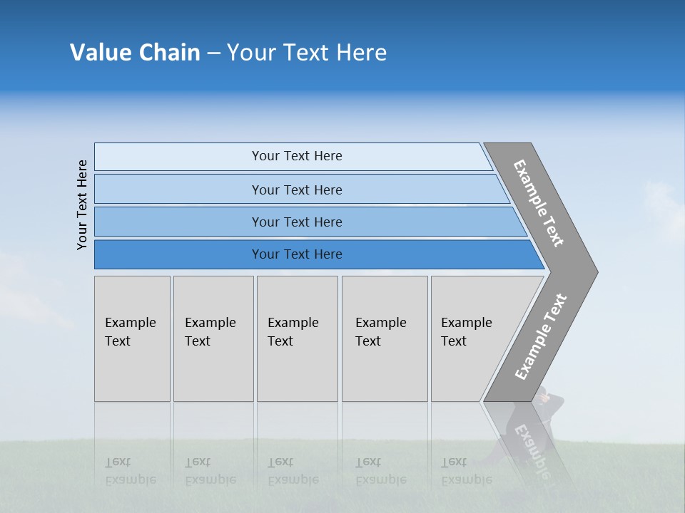 A Manager Sitting On A Chair In Nature PowerPoint Template
