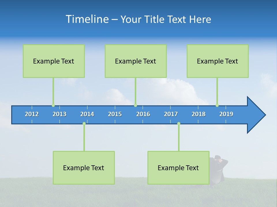 A Manager Sitting On A Chair In Nature PowerPoint Template