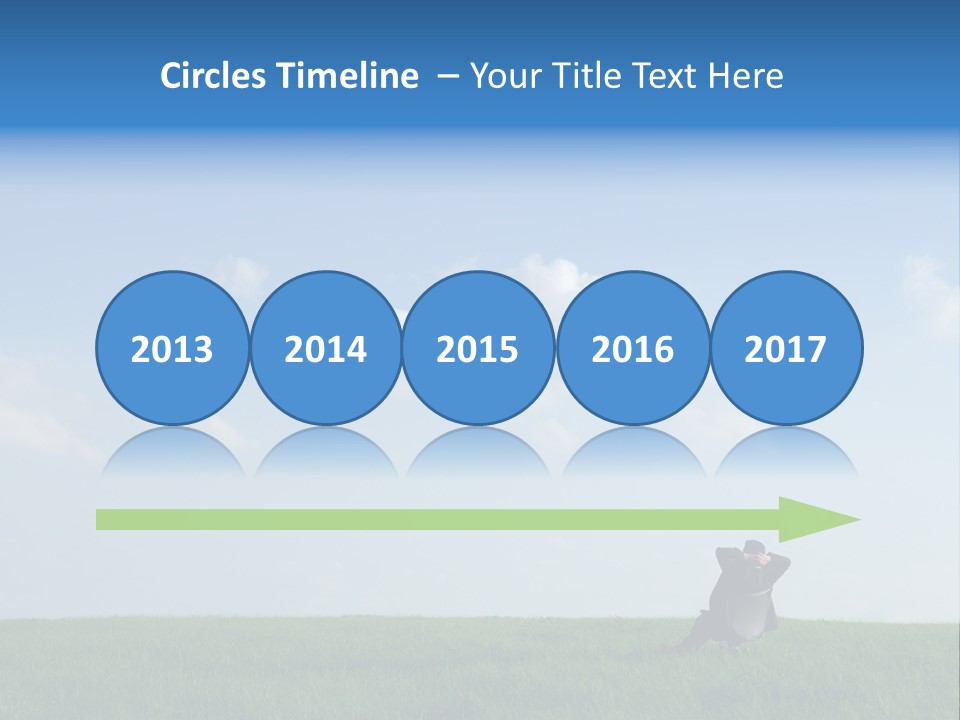 A Manager Sitting On A Chair In Nature PowerPoint Template