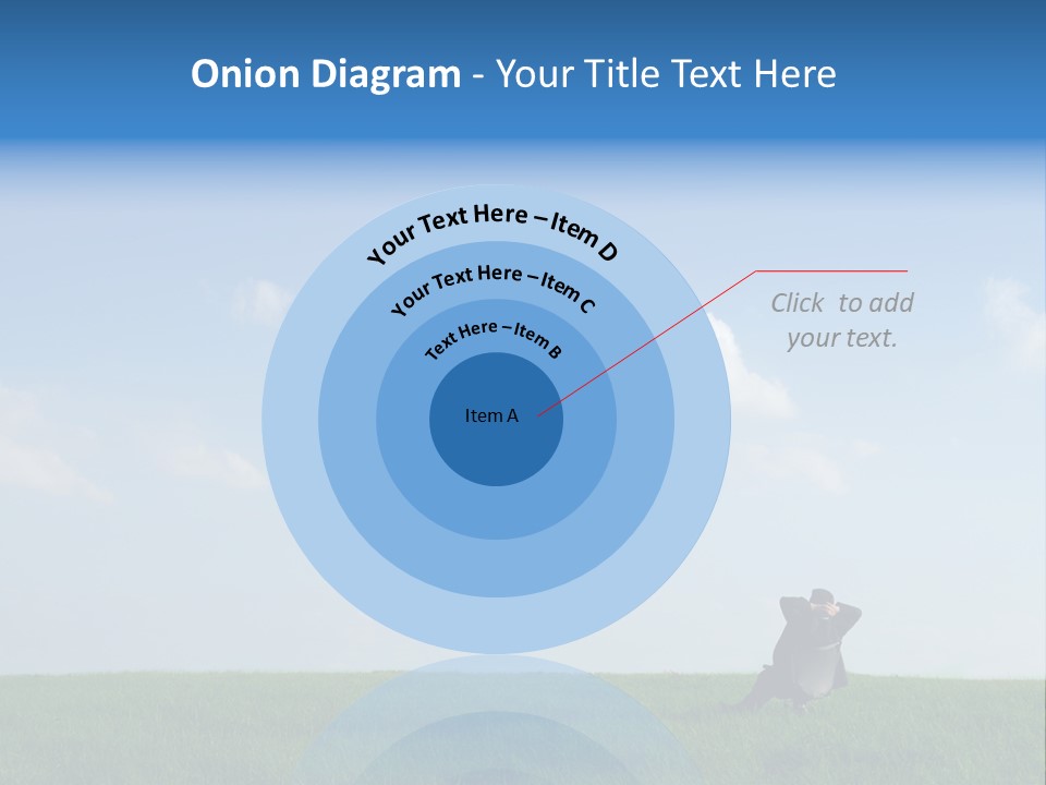 A Manager Sitting On A Chair In Nature PowerPoint Template
