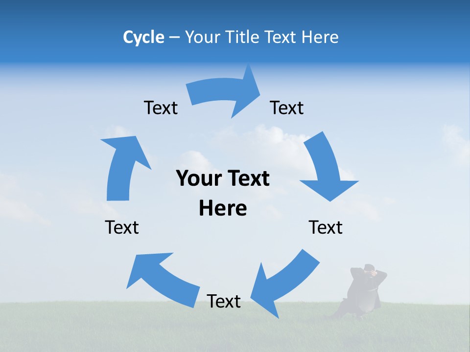 A Manager Sitting On A Chair In Nature PowerPoint Template