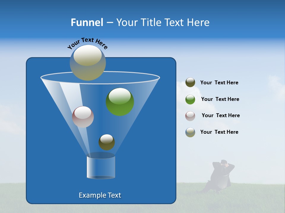 A Manager Sitting On A Chair In Nature PowerPoint Template