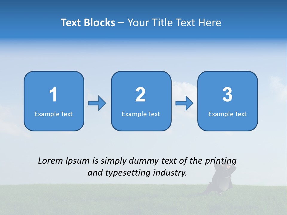 A Manager Sitting On A Chair In Nature PowerPoint Template