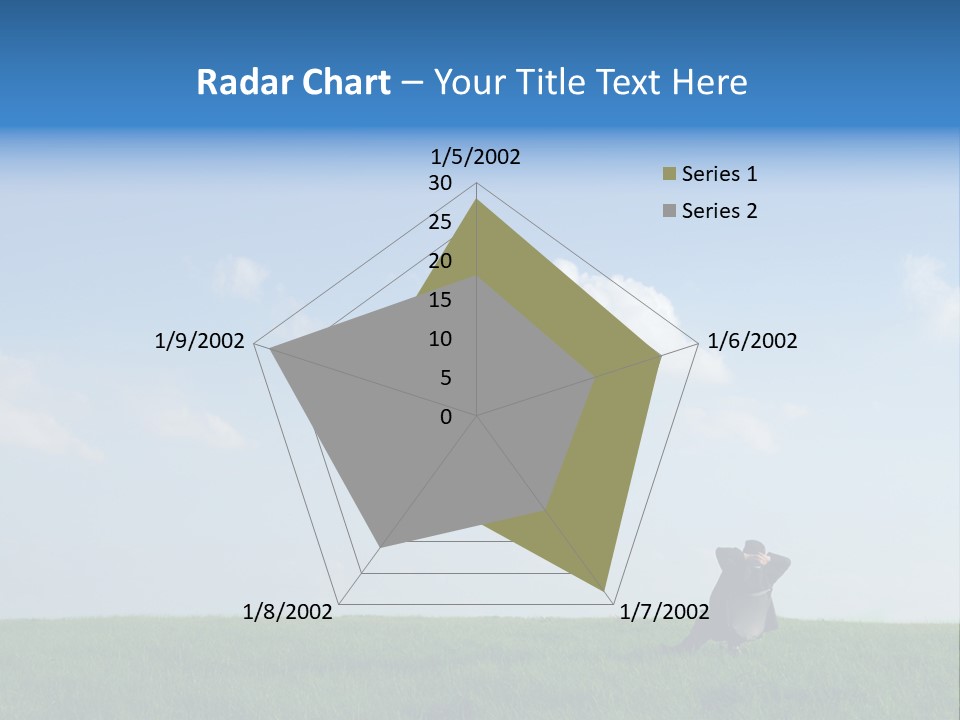 A Manager Sitting On A Chair In Nature PowerPoint Template