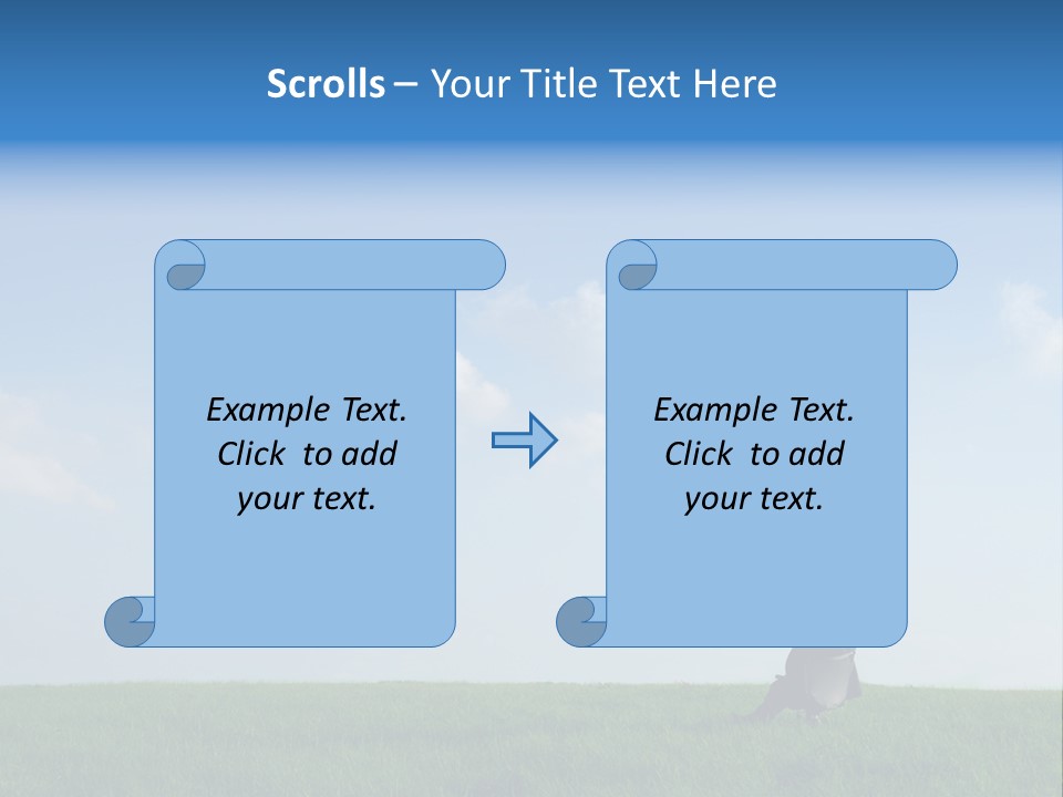 A Manager Sitting On A Chair In Nature PowerPoint Template