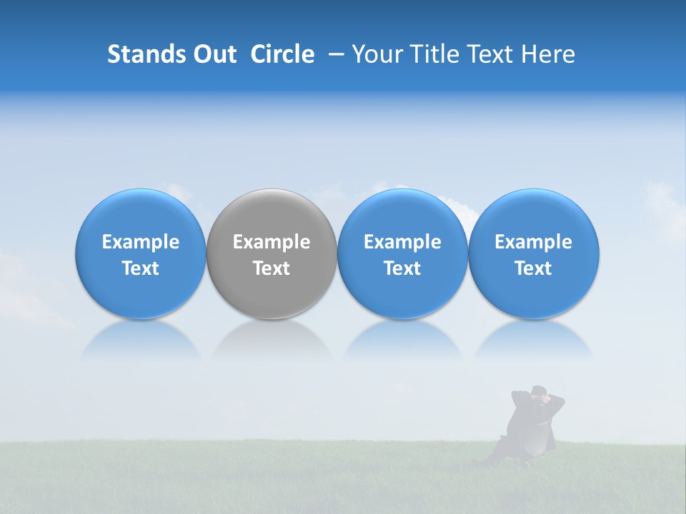 A Manager Sitting On A Chair In Nature PowerPoint Template