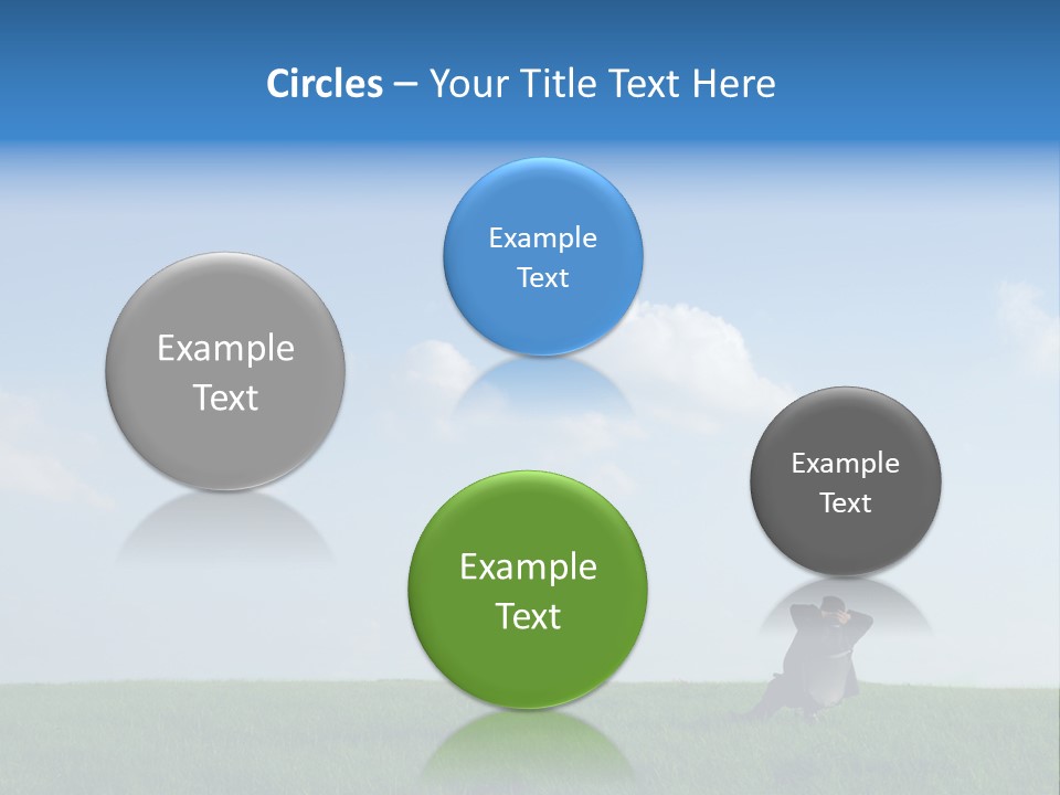 A Manager Sitting On A Chair In Nature PowerPoint Template