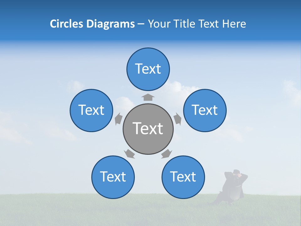A Manager Sitting On A Chair In Nature PowerPoint Template
