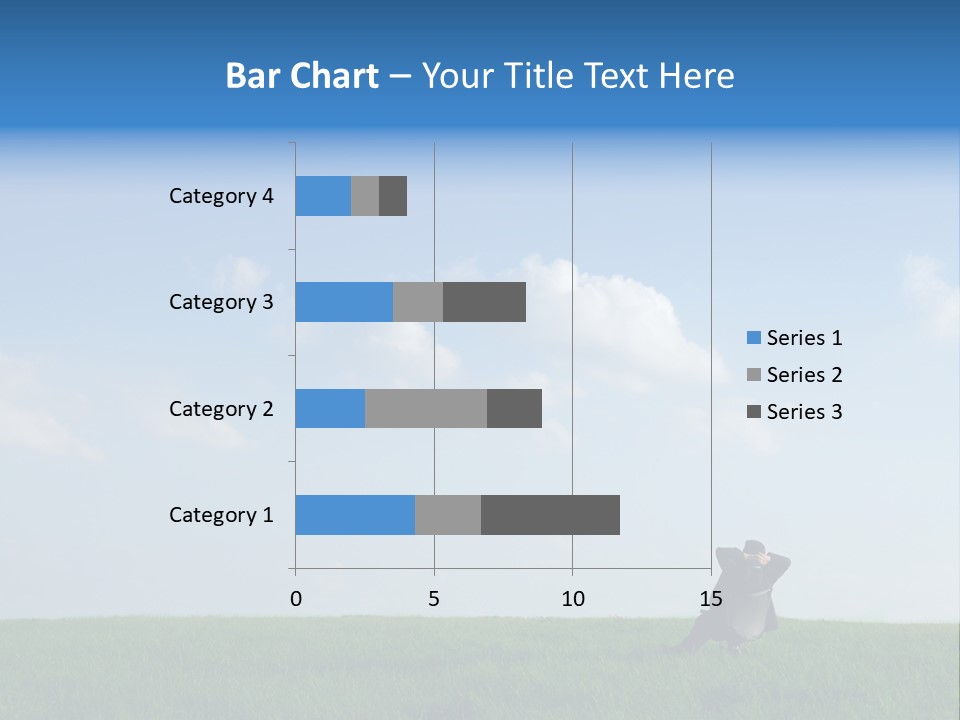 A Manager Sitting On A Chair In Nature PowerPoint Template