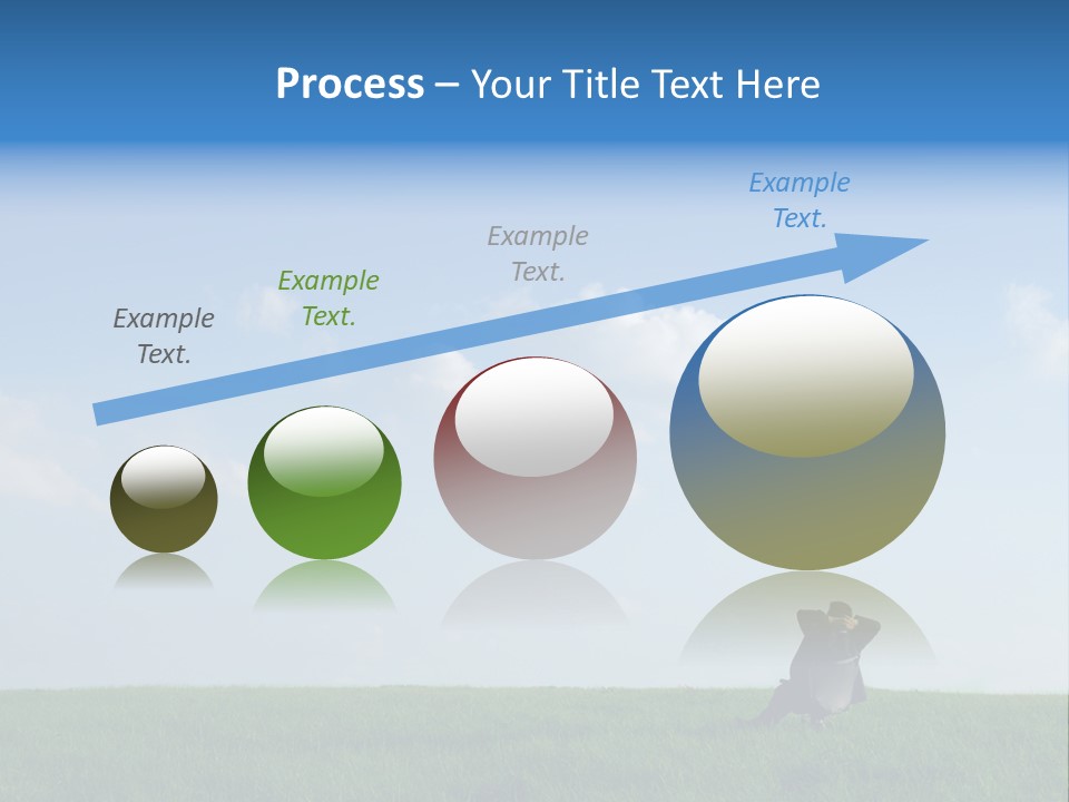A Manager Sitting On A Chair In Nature PowerPoint Template