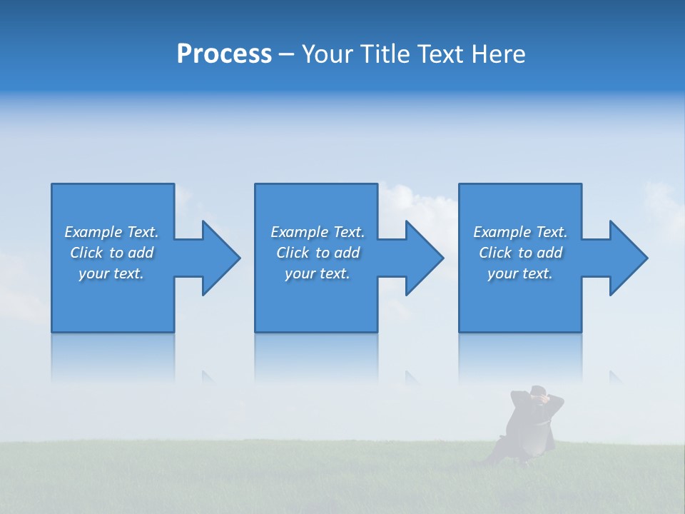 A Manager Sitting On A Chair In Nature PowerPoint Template