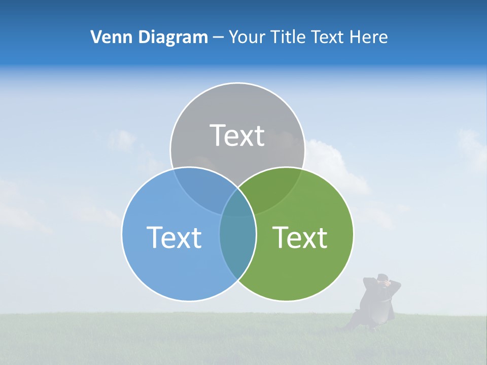 A Manager Sitting On A Chair In Nature PowerPoint Template