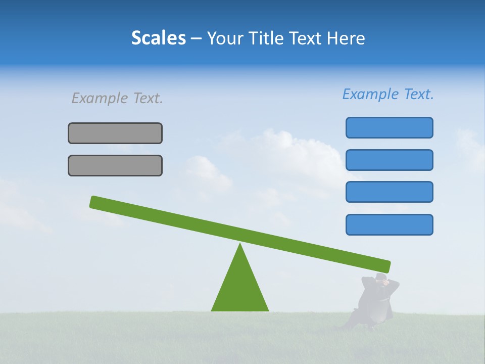 A Manager Sitting On A Chair In Nature PowerPoint Template