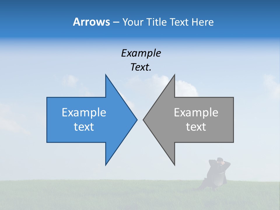 A Manager Sitting On A Chair In Nature PowerPoint Template