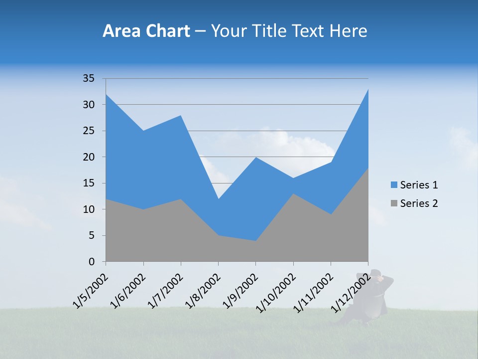 A Manager Sitting On A Chair In Nature PowerPoint Template