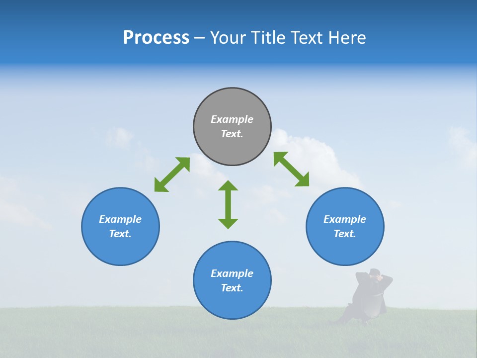 A Manager Sitting On A Chair In Nature PowerPoint Template