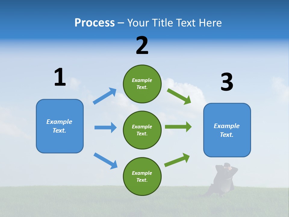 A Manager Sitting On A Chair In Nature PowerPoint Template