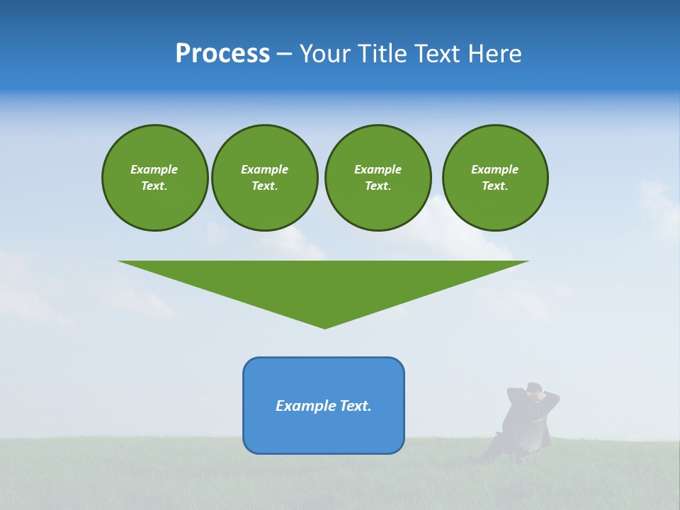 A Manager Sitting On A Chair In Nature PowerPoint Template