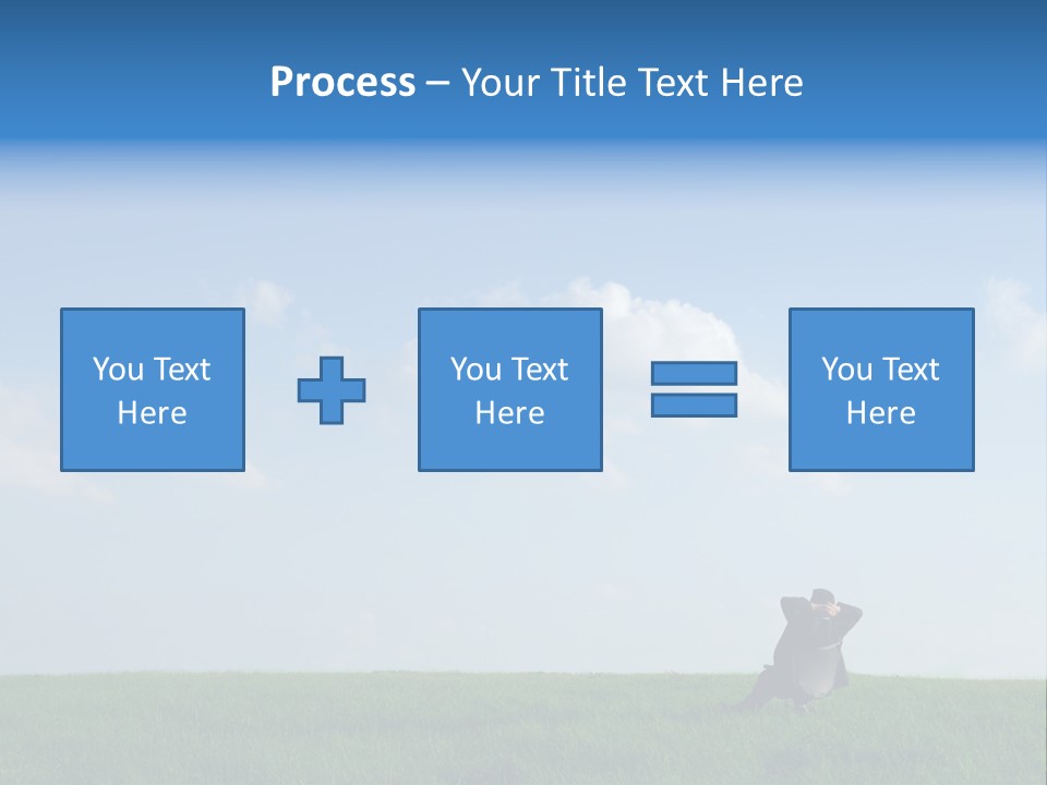 A Manager Sitting On A Chair In Nature PowerPoint Template