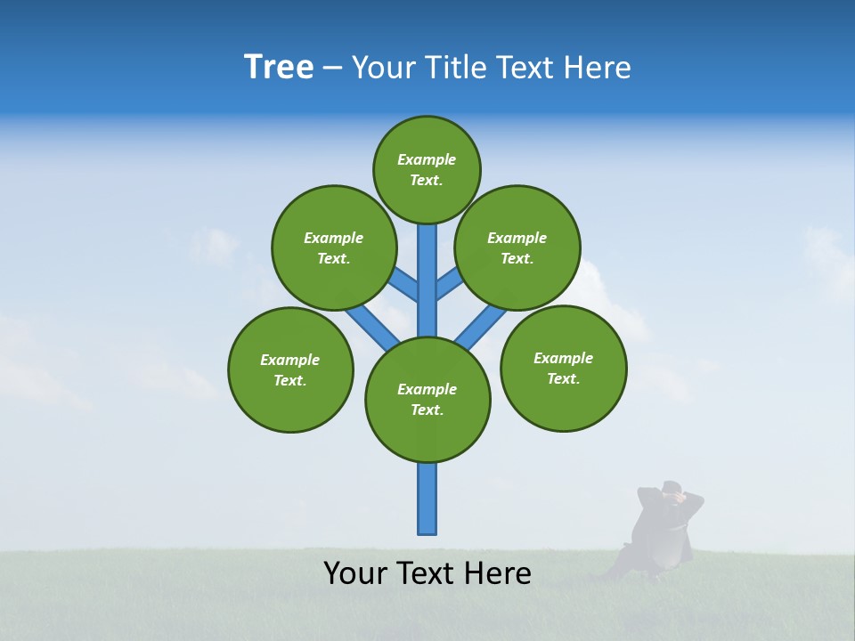 A Manager Sitting On A Chair In Nature PowerPoint Template