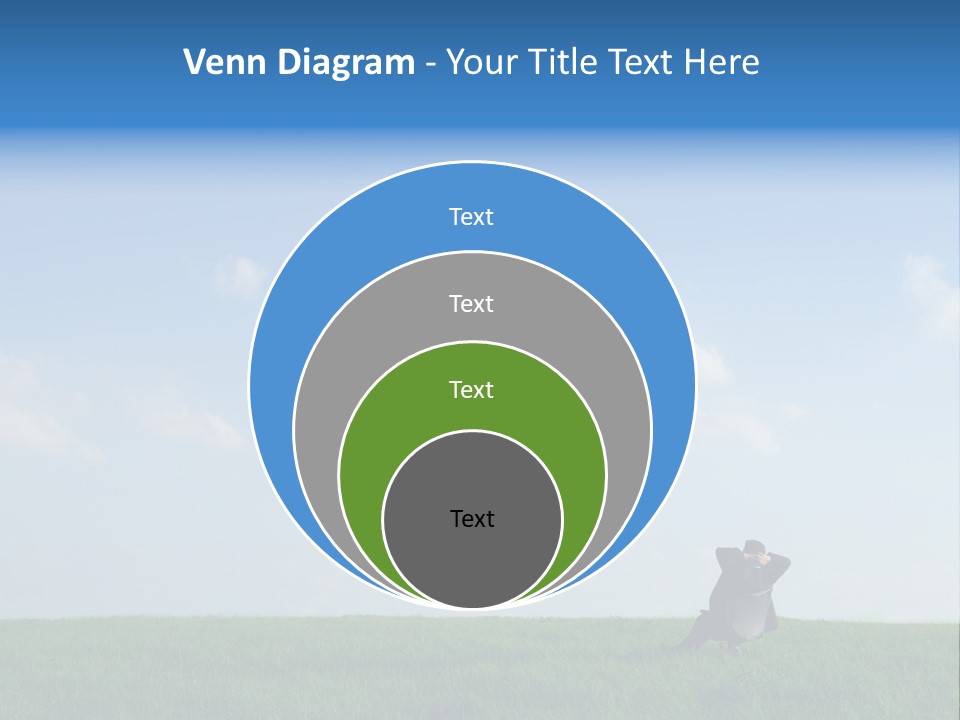 A Manager Sitting On A Chair In Nature PowerPoint Template