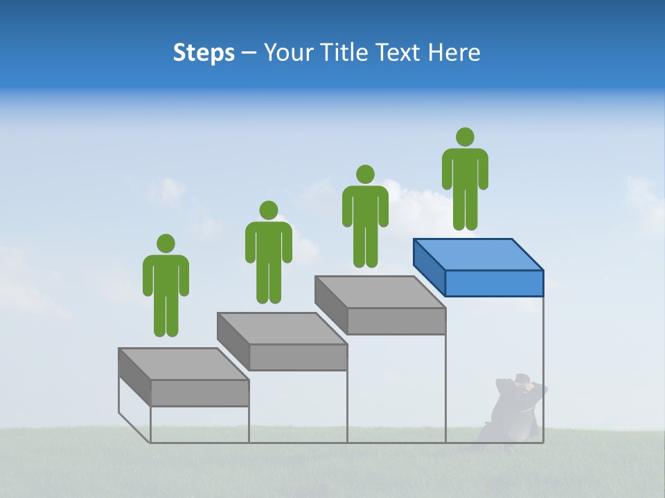 A Manager Sitting On A Chair In Nature PowerPoint Template