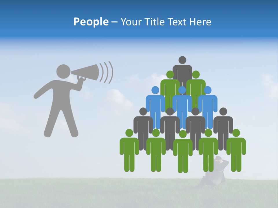 A Manager Sitting On A Chair In Nature PowerPoint Template