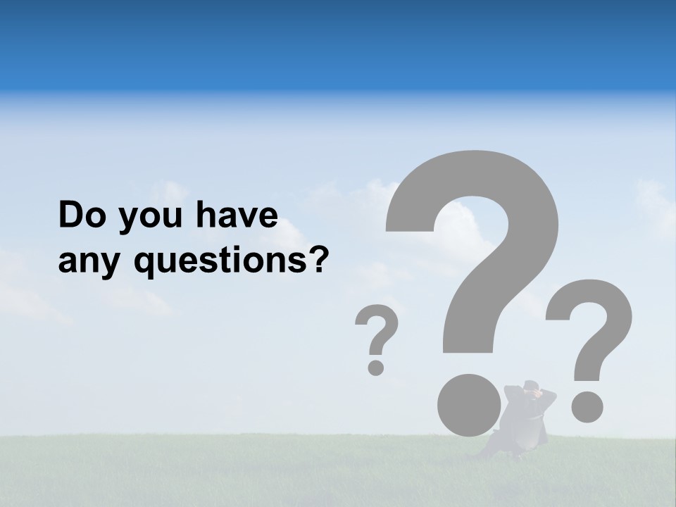 A Manager Sitting On A Chair In Nature PowerPoint Template