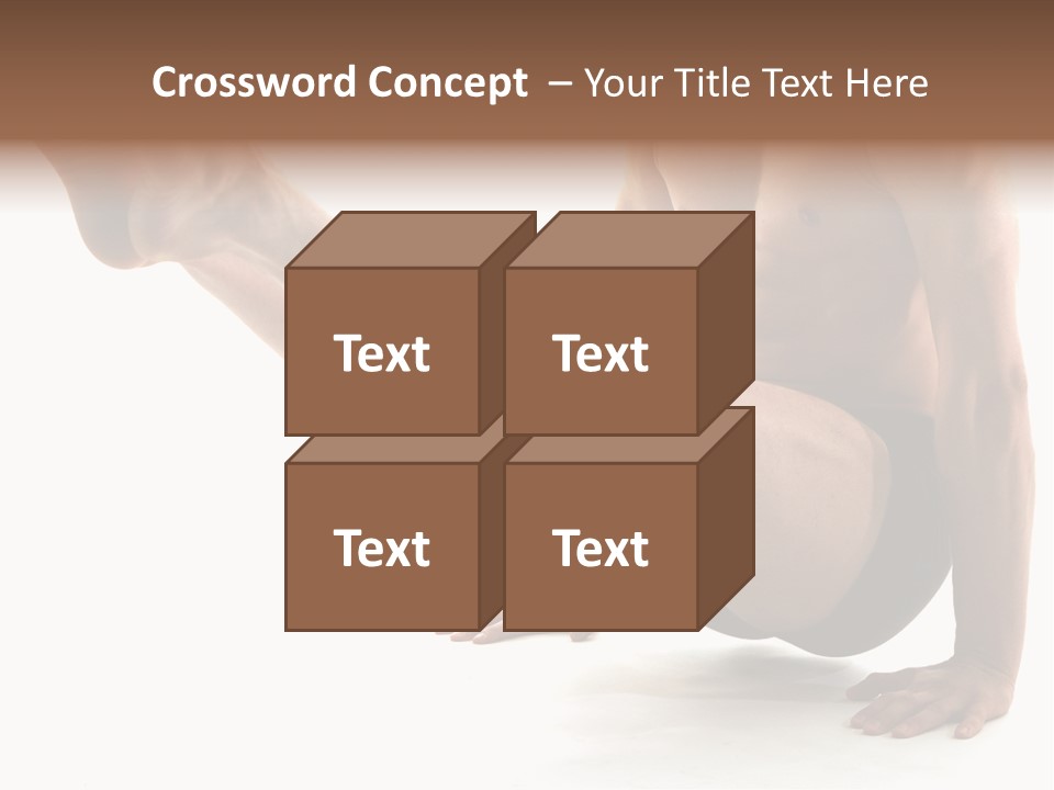 Toned Athelete In Pose PowerPoint Template