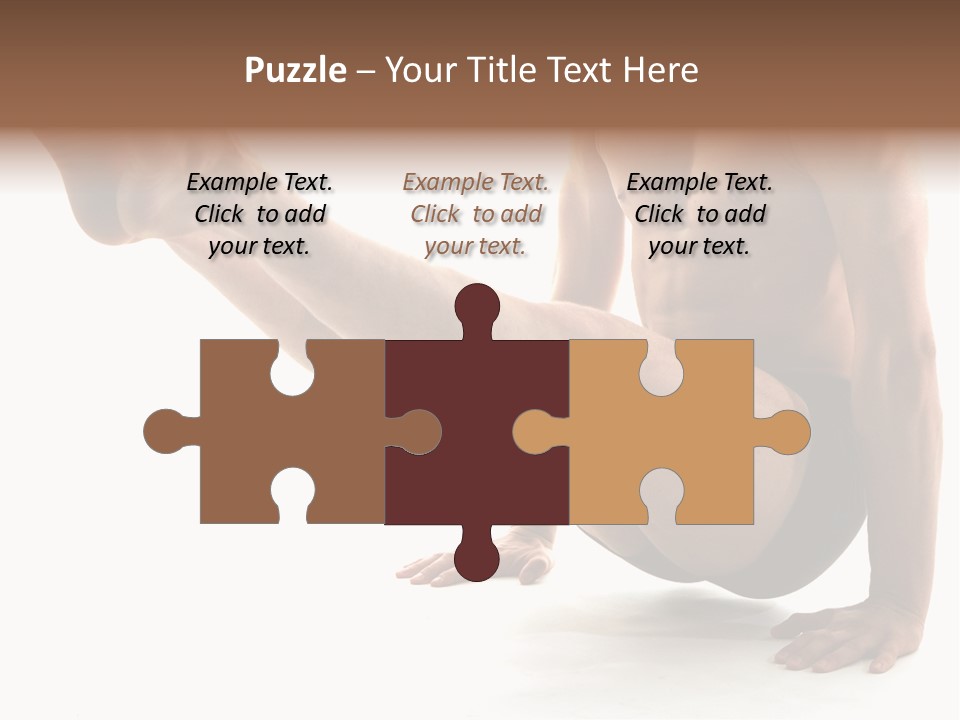 Toned Athelete In Pose PowerPoint Template