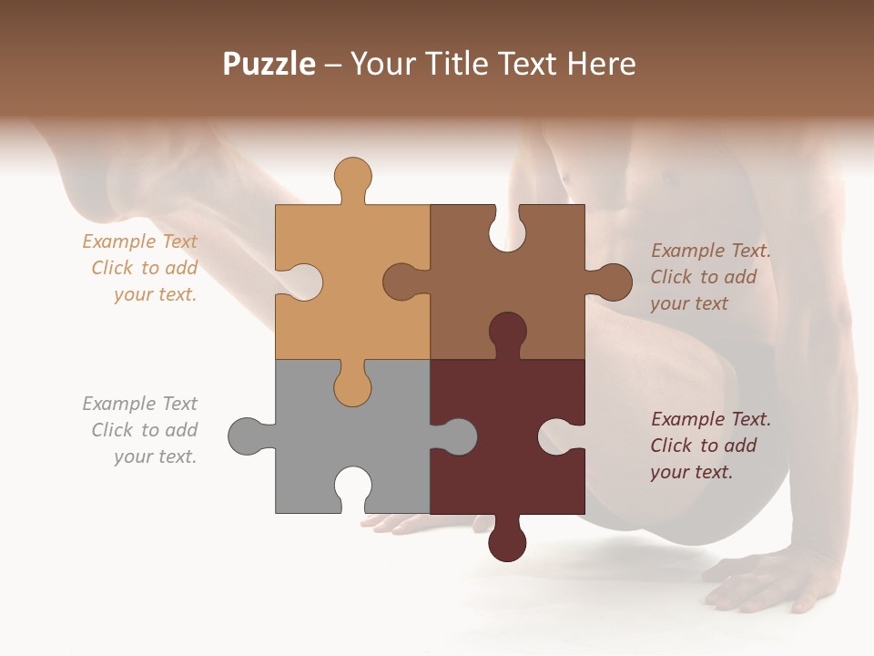 Toned Athelete In Pose PowerPoint Template