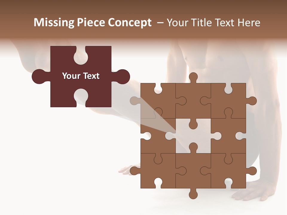 Toned Athelete In Pose PowerPoint Template