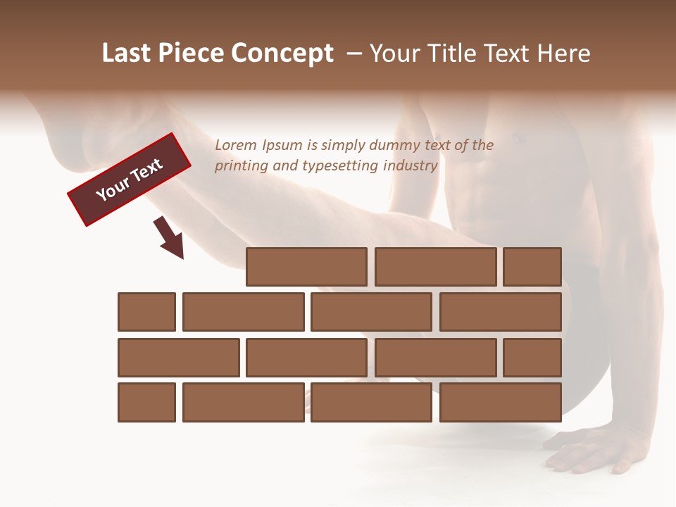 Toned Athelete In Pose PowerPoint Template