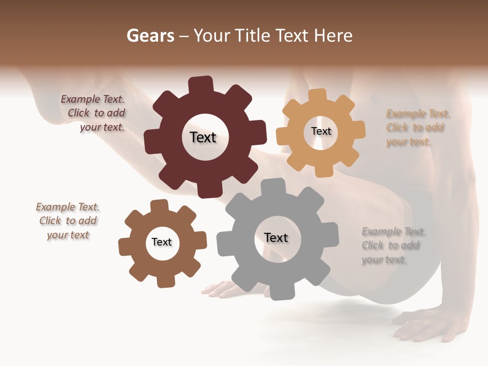 Toned Athelete In Pose PowerPoint Template