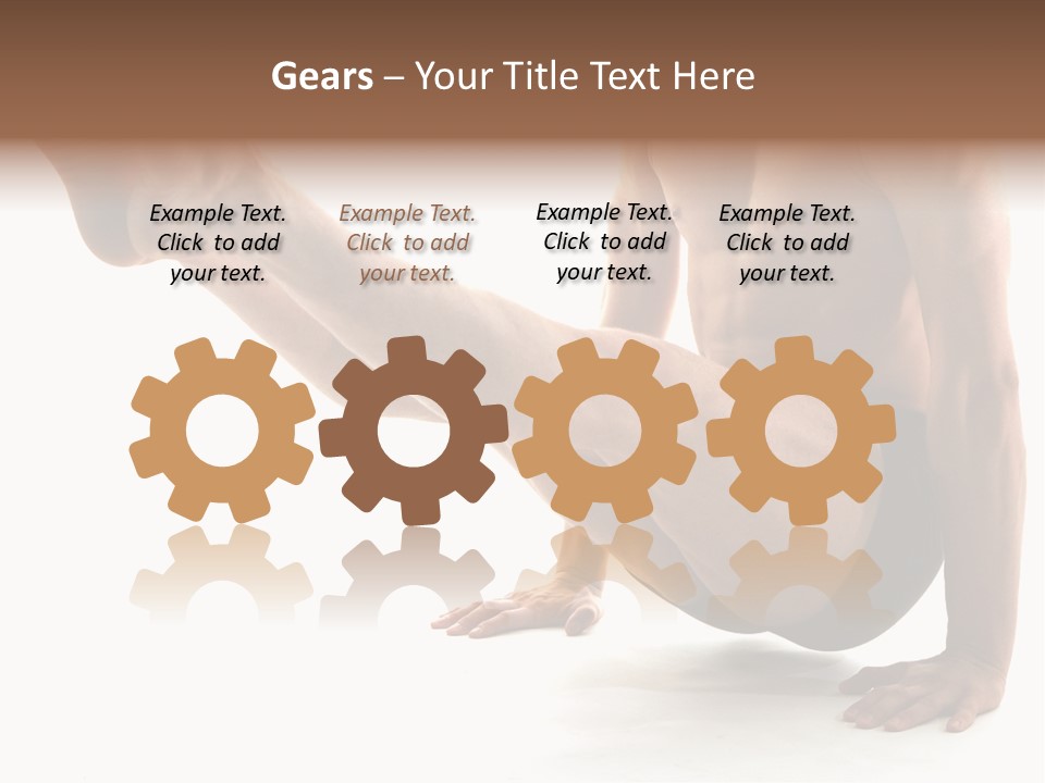 Toned Athelete In Pose PowerPoint Template