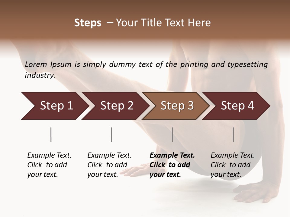 Toned Athelete In Pose PowerPoint Template